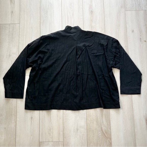 Shirin Guild Button Up Wool Blend Cotton Blend Boxy Lagenlook Blouse Jacket Sz M - Picture 4 of 4